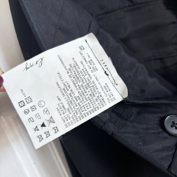 Jil Sander Pants Black Trousers Sz 38 Tailor Made 30" Inseam Wool Italy Designer - Picture 8 of 8